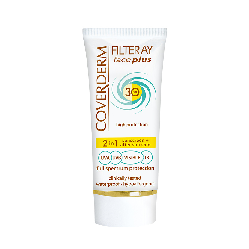 Crema de fata incolora cu SPF30 Filteray Face Plus, 50 ml, Coverderm