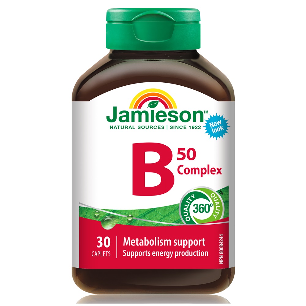 Complex de vitamina B, 50 mg, 30 capsule, Jamieson