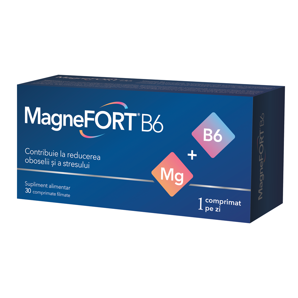 Magnefort B6, 30 comprimate, Biofarm