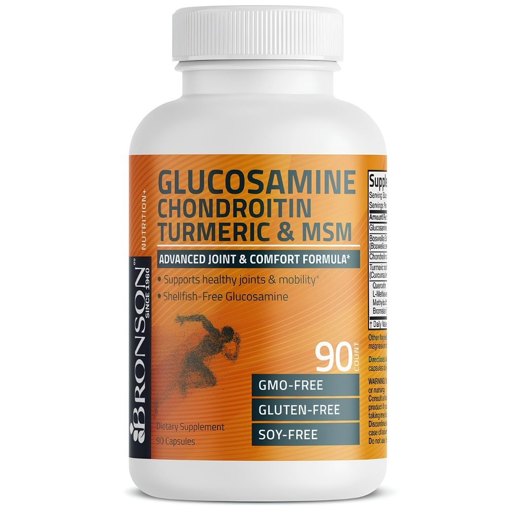 Glucozamina Chondroitin Turmeric & MSM, 90 capsule, Bronson