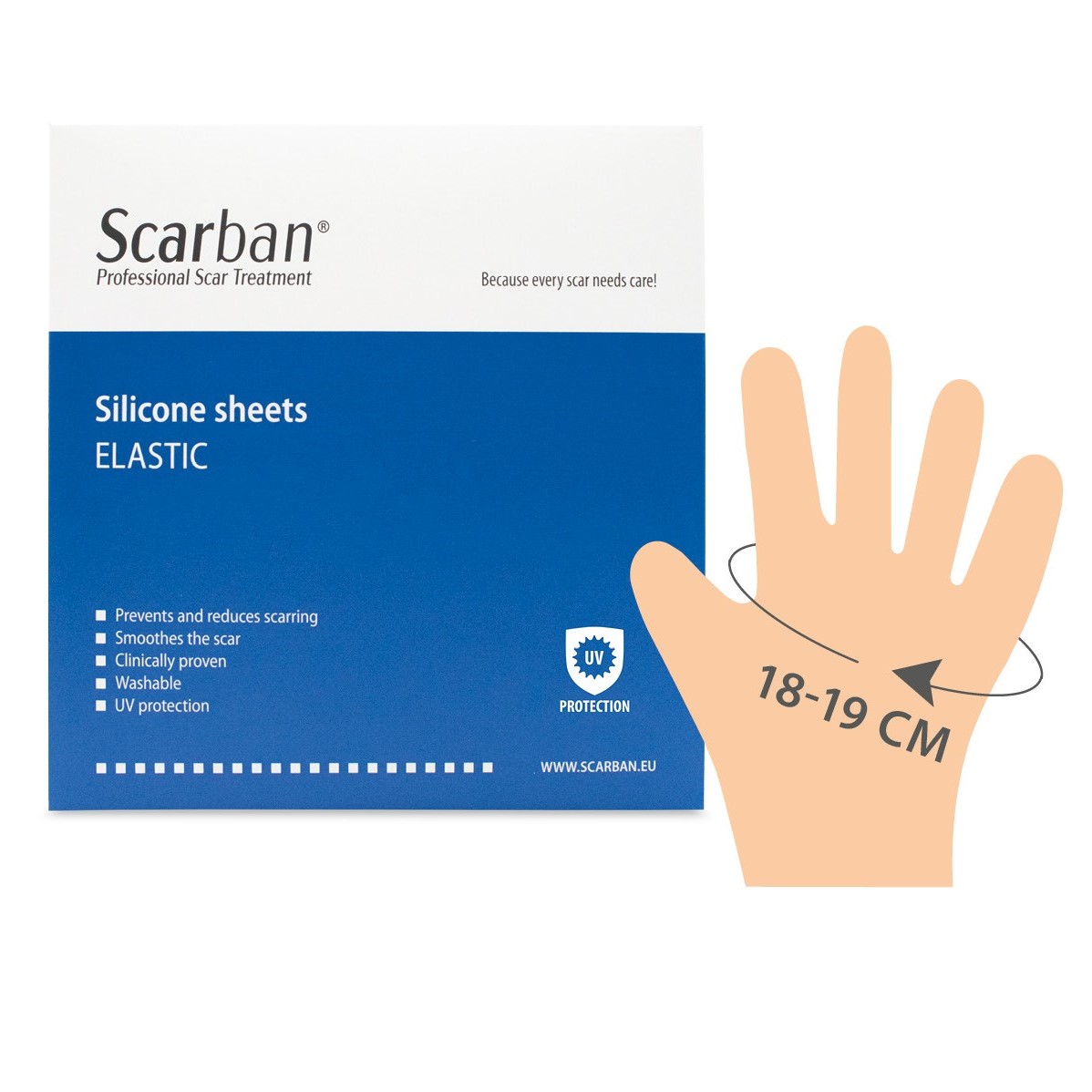Manusa din silicon pentru ingrijirea cicatricilor UPF50- S, Scarban