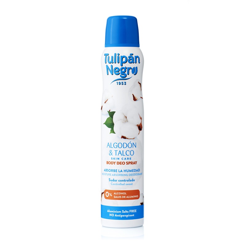 Deodorant Spray Algodon Talco, 200 ml, Tulipan Negro