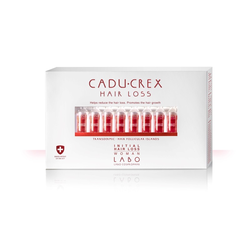 Tratament impotriva caderii parului stadiu initial femei Cadu-Crex, 20 fiole, Labo
