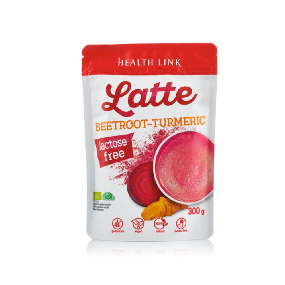 Pulbere bio cu sfecla rosie si turmeric Latte, 300 g, Health Link
