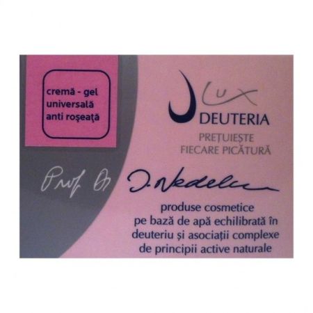 Crema-gel universala antiroseata, 30 ml, Deuteria Cosmetics