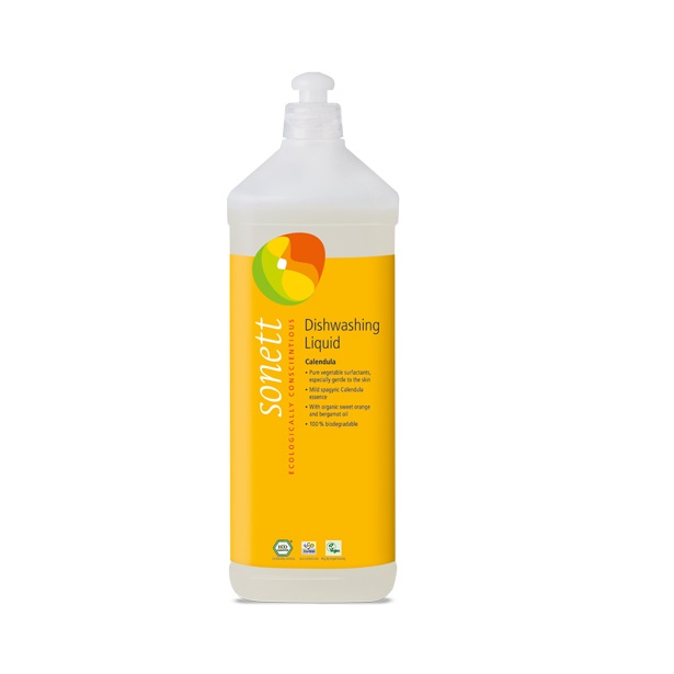 Detergent ecologic pentru spalat vase cu galbenele, 1000 ml, Sonett