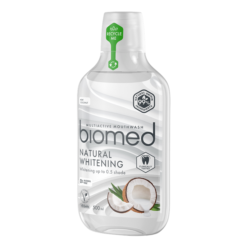 Apa de gura Natural Whitening, 500 ml, Biomed