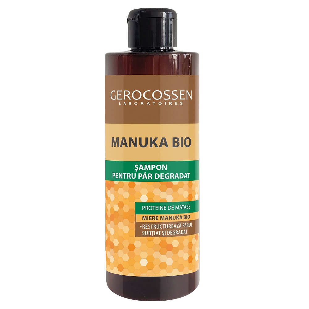 Sampon pentru par degradat Manuka Bio, 400 ml, Gerocossen