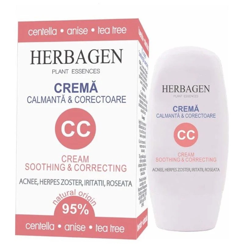 Crema calmanta si corectoare CC, 50 g, Herbagen