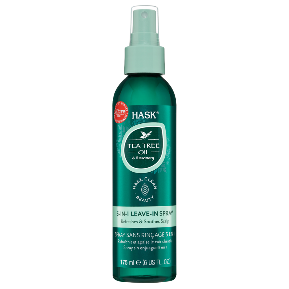 Spray leave-in 5-in-1 pentru calmarea si improspatarea scalpului Tea Tree Oil, 175 ml, Hask 583877
