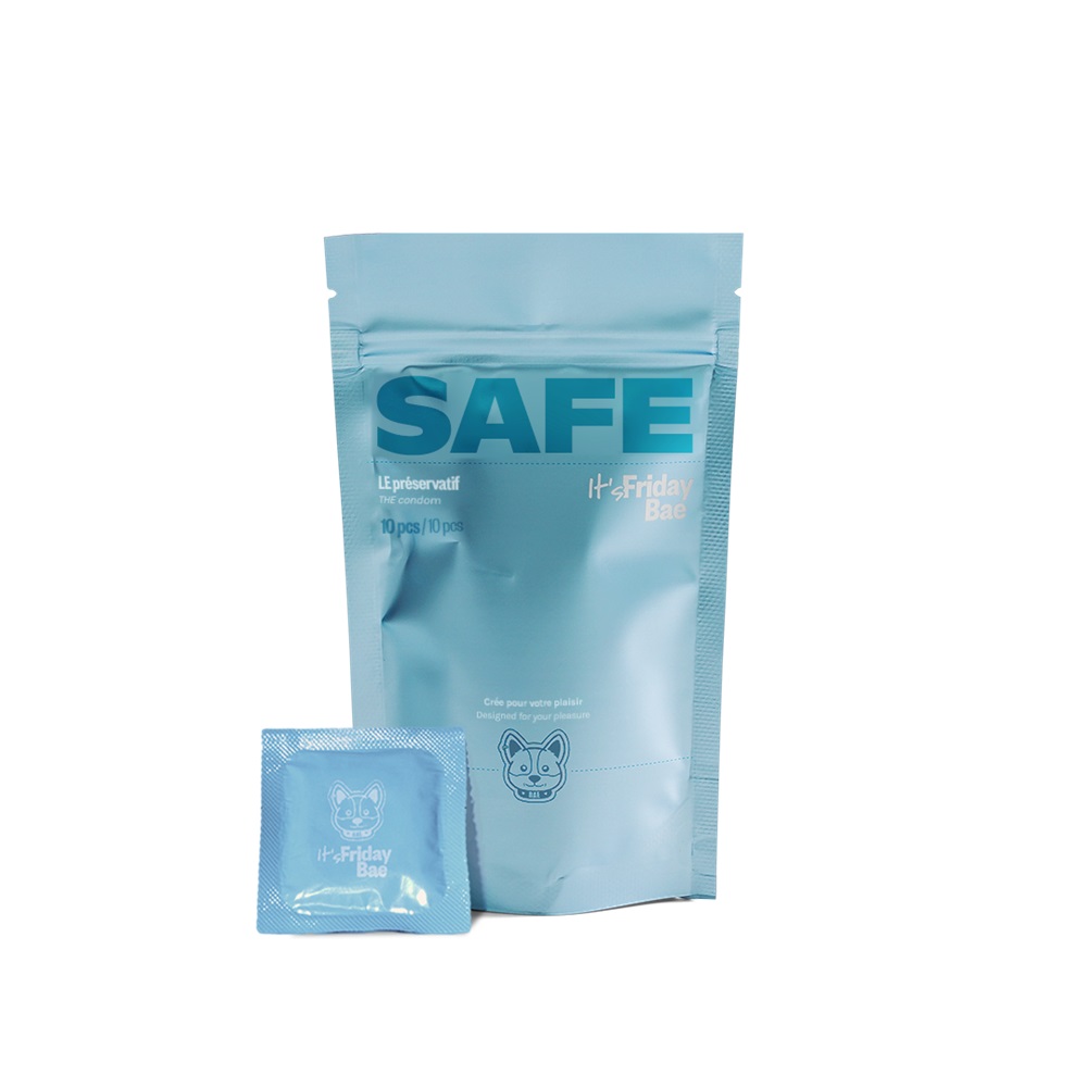 Prezervative pre-lubrifiante ultra subtiri Safe, 10 bucati, Friday Bae