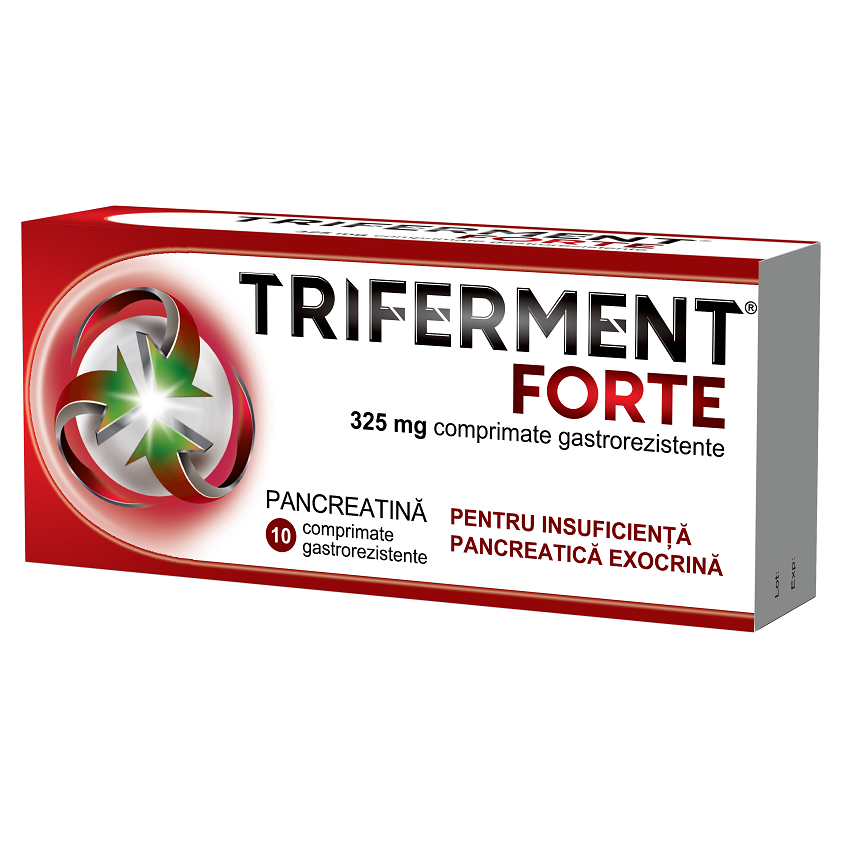 Triferment Forte, 325 mg, 10 comprimate gastrorezistente, Biofarm