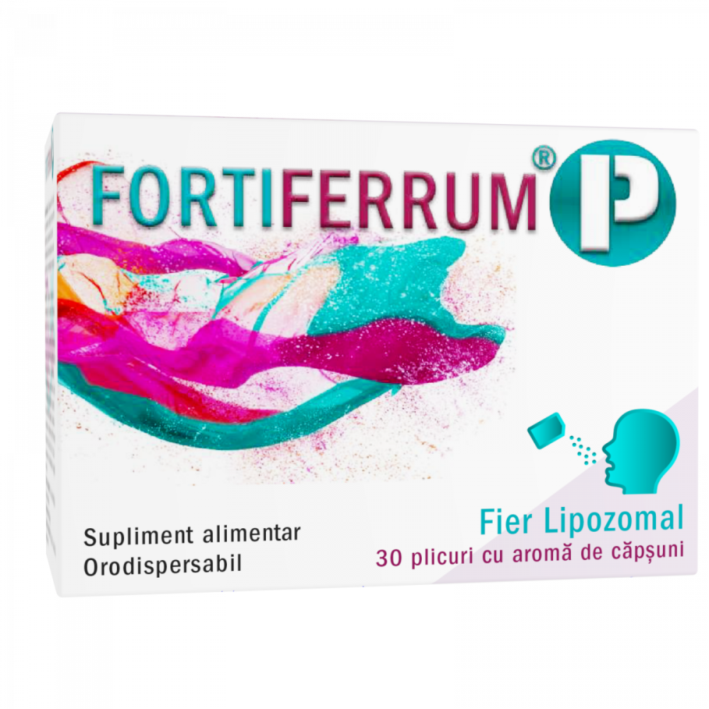 Fortiferrum P cu aroma de capsuni, 30 plicuri, Esvida Pharma 8437016502303