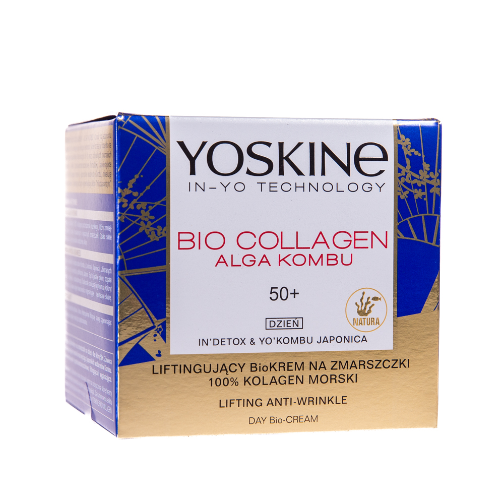 Crema de zi antirid si lifting, pentru tenul 50+ Bio Collagen, 50 ml, Yoskine