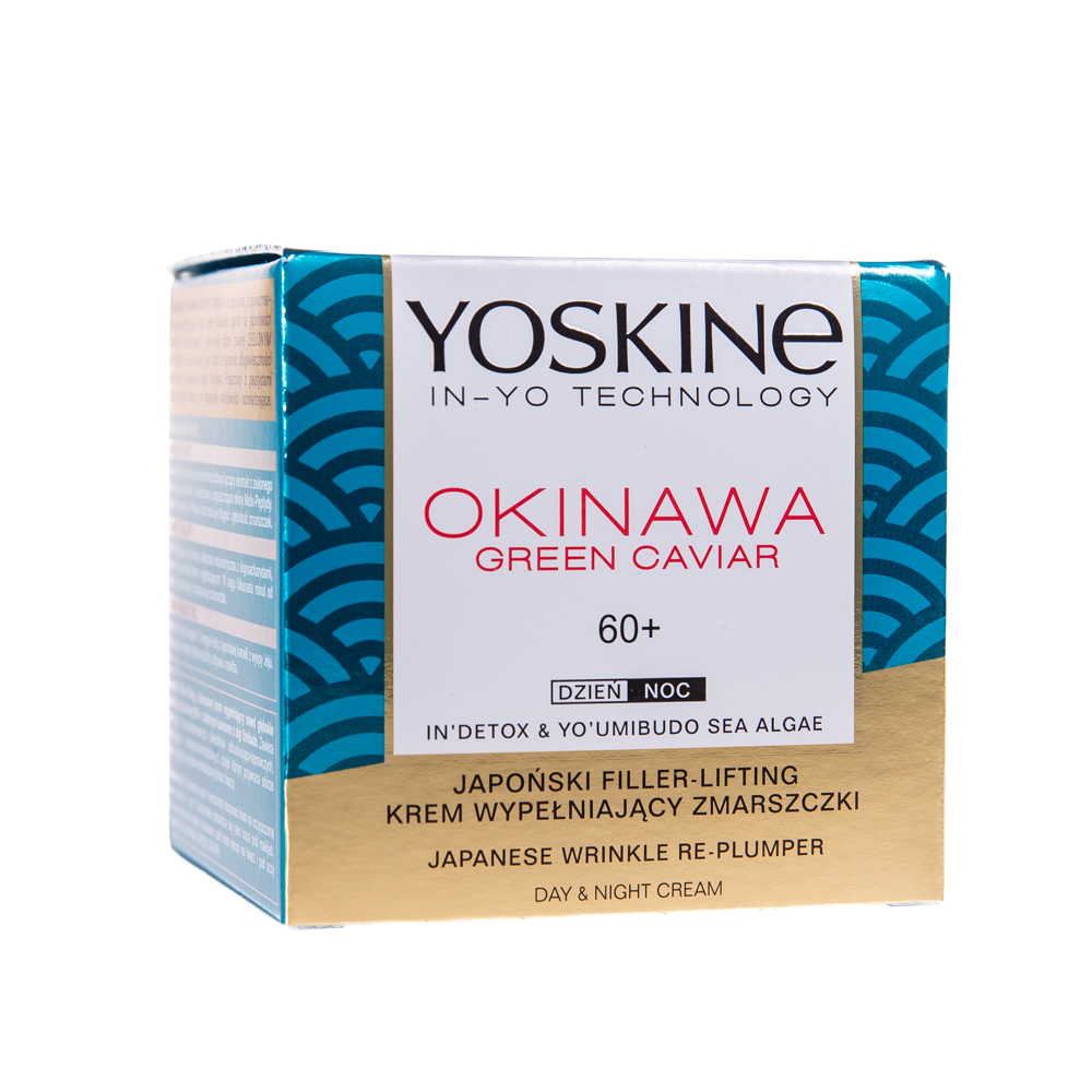 Crema pentru umplerea ridurilor si lifting, pentru tenul 60+ Okinawa Green Caviar, 50 ml, Yoskine