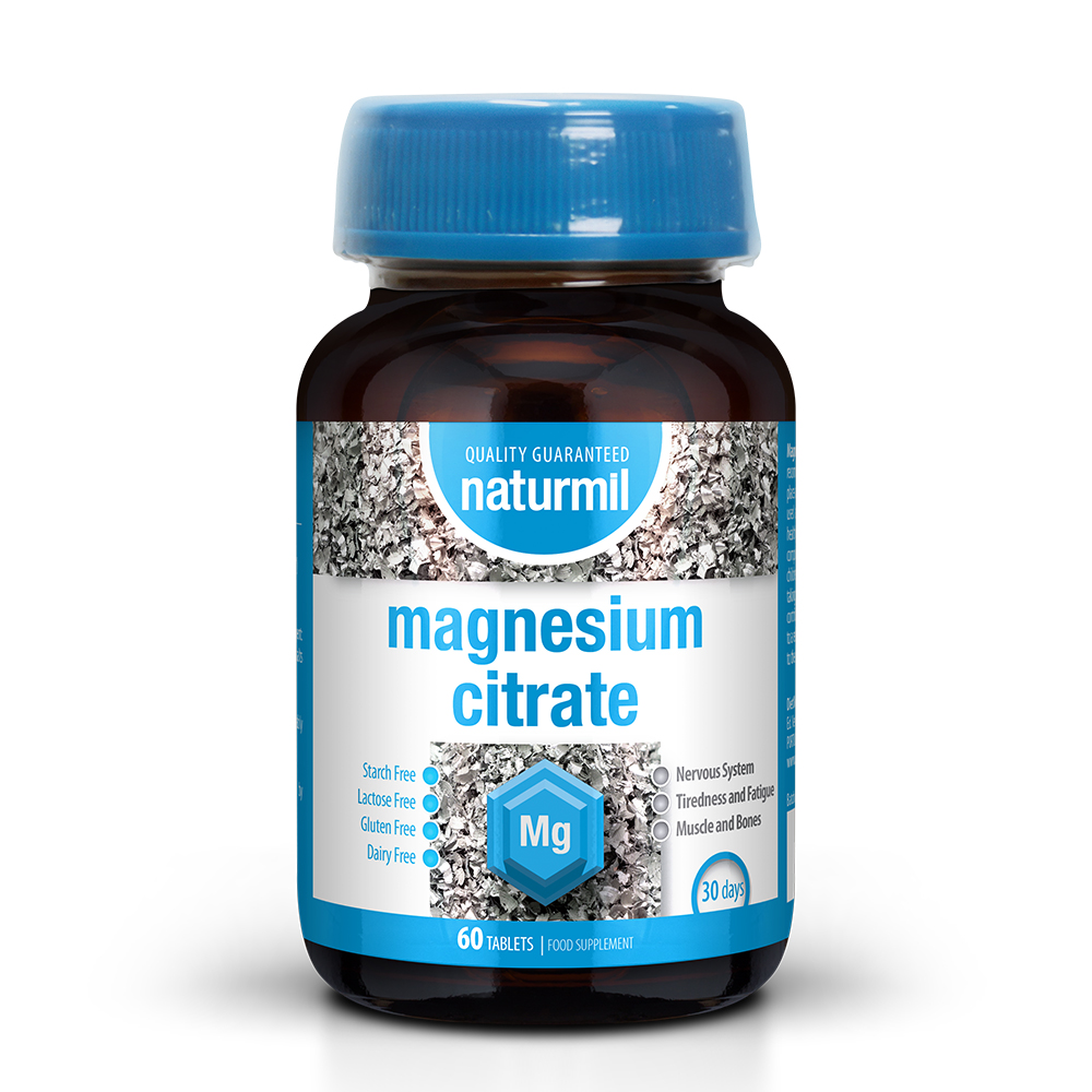 Magnesium Citrate, 60 tablete, Naturmil