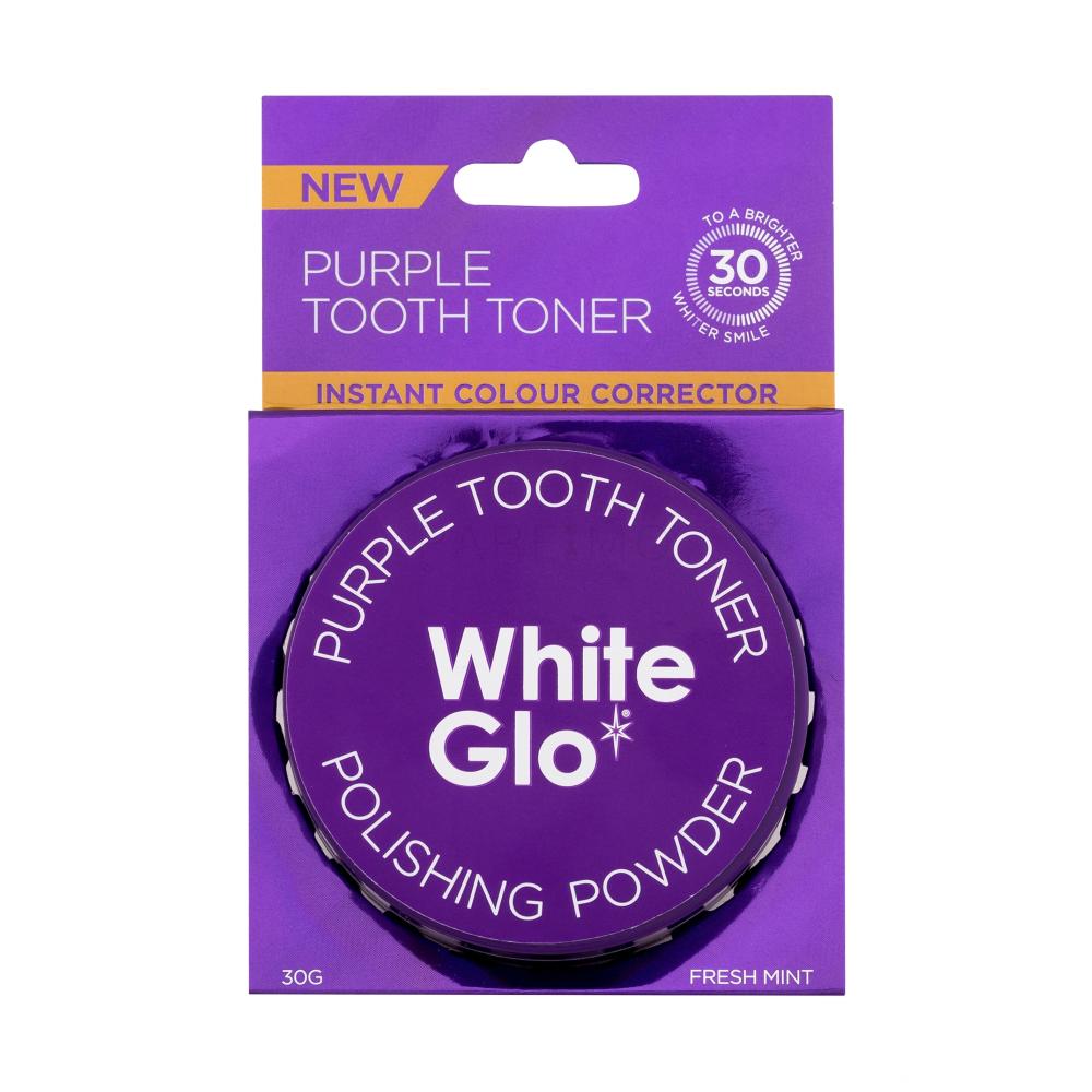 Pudra pentru albirea dintilor Purple Tooth Toner, 30 g, White Glo