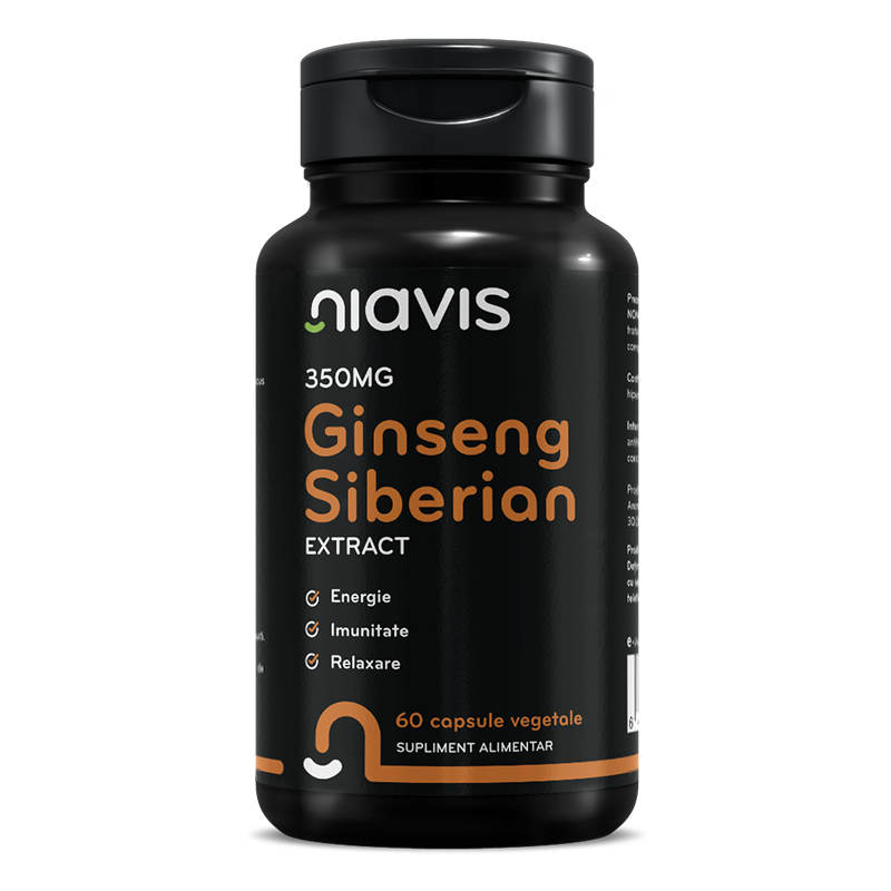 Ginseng siberian, 350 mg, 60 capsule, Niavis