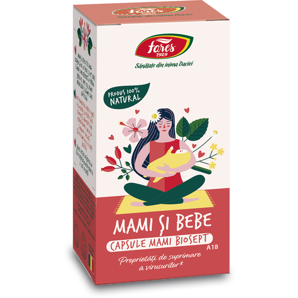 Biosept Mami si bebe, A18, 30 capsule, Fares