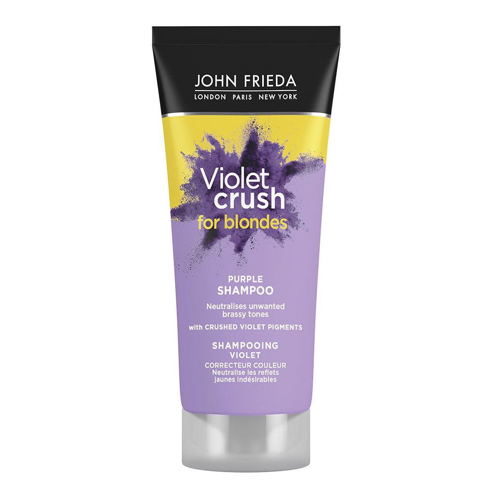 Sampon cu pigmenti violet pentru par blond Violet Crush, 75 ml, John Frieda