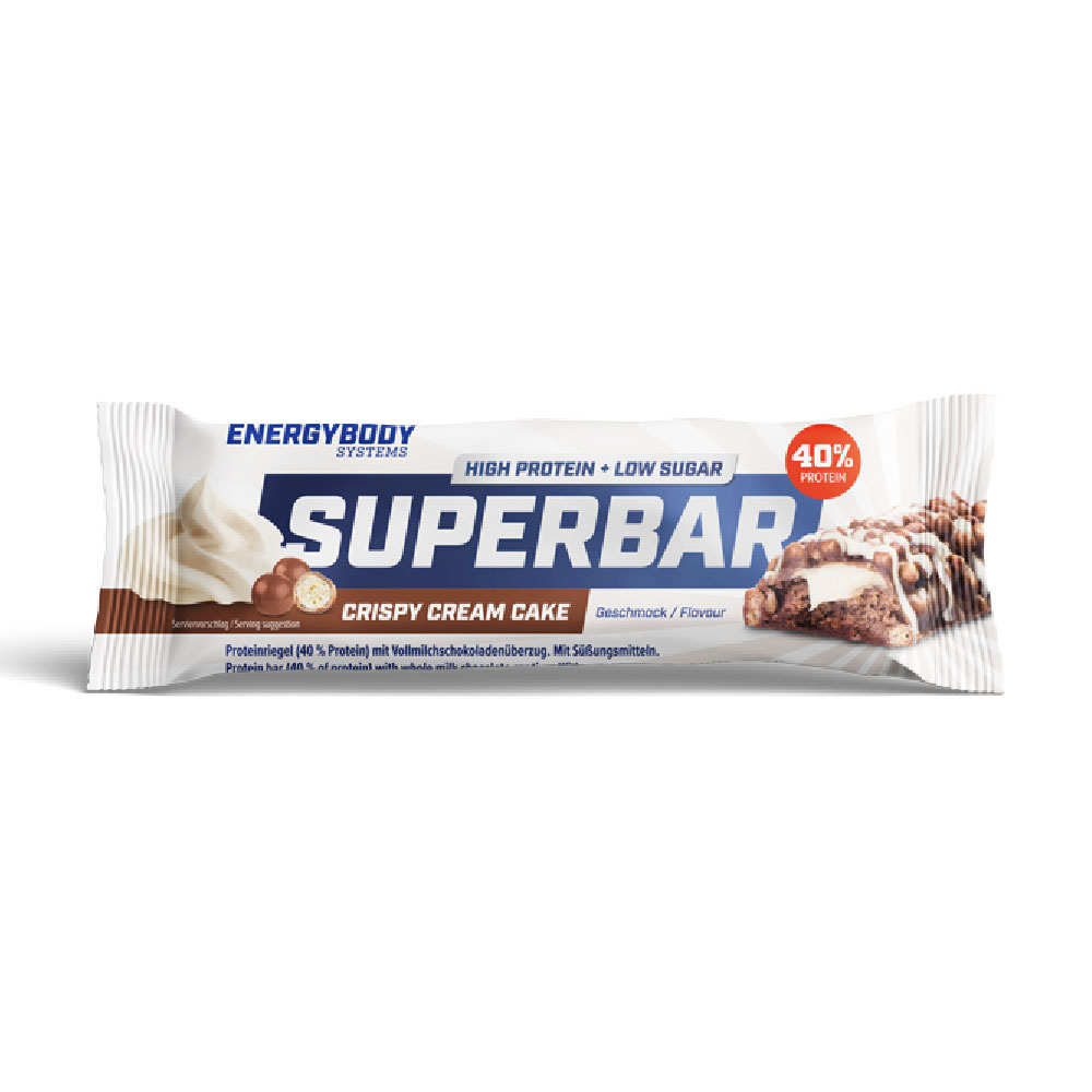 Baton proteic Superbar Crispy Cream Cake, 50 g, Energybody