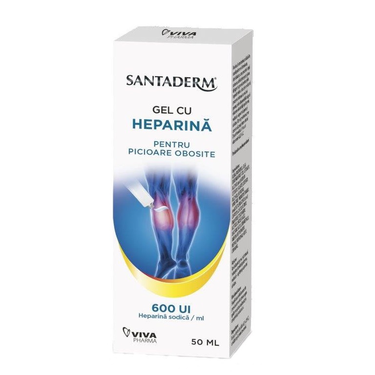 Gel cu Heparina 600 UI Santaderm, 50 ml, Viva Pharma