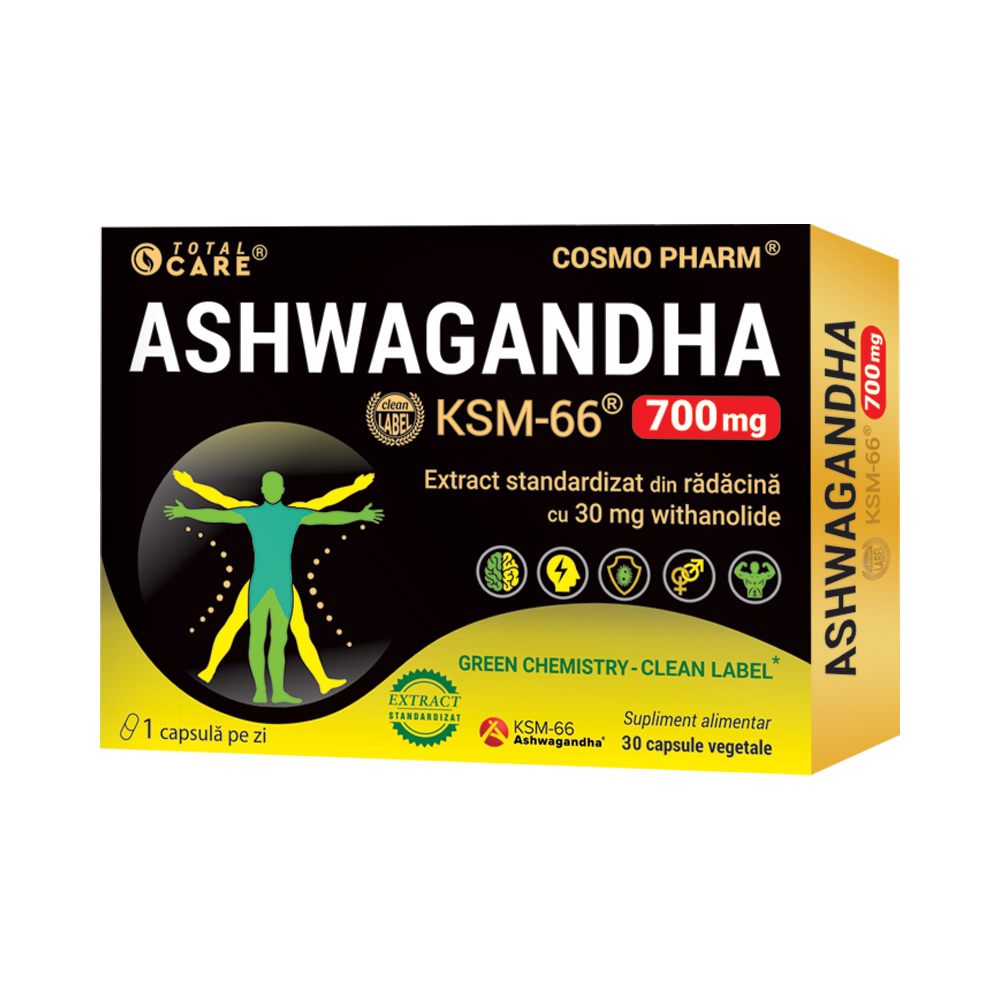 Ashwaganda KSM-66, 700 mg, 30 capsule, Cosmopharm