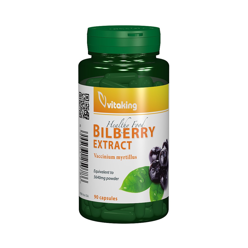 Extract de afin negru Bilberry 470 g,, 90 capsule, VitaKing