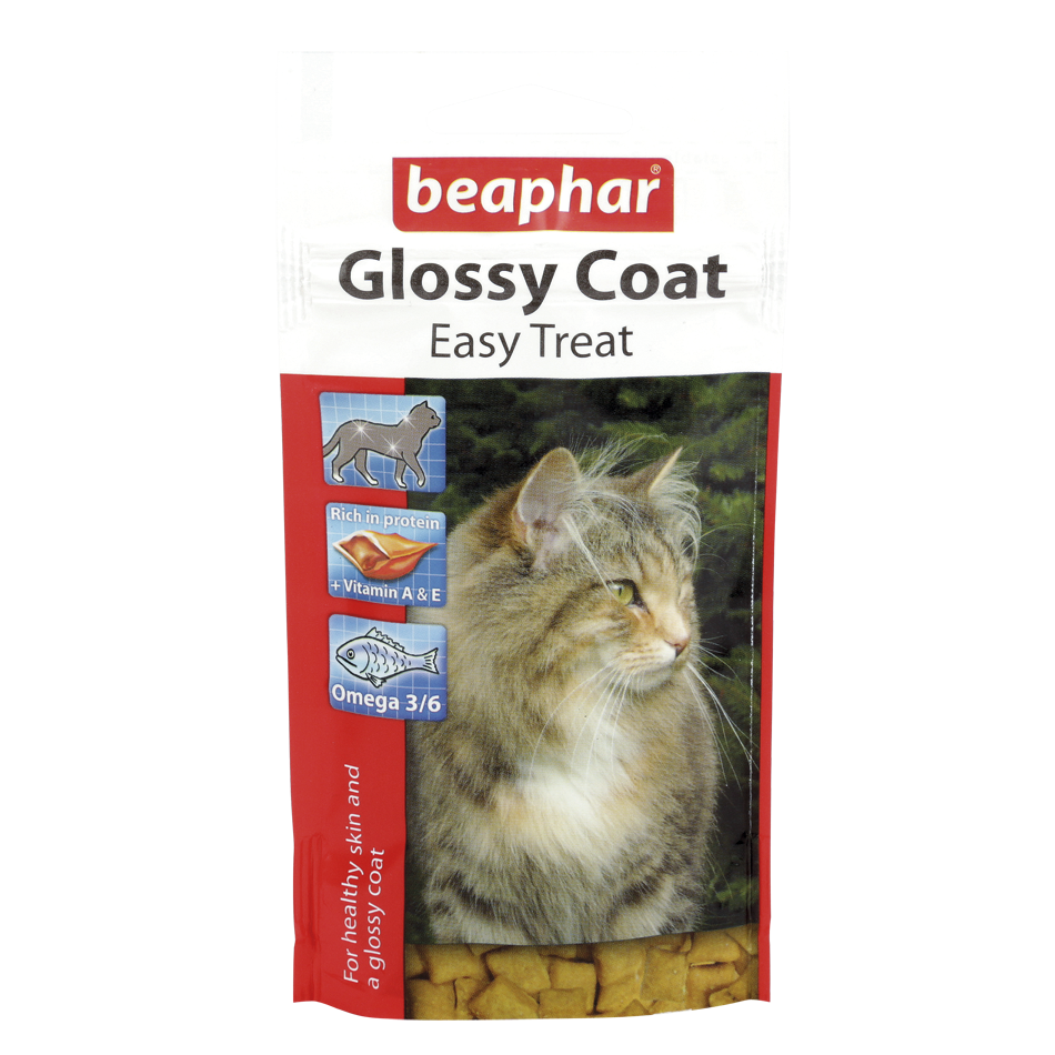 Recompense pentru pielea si blana pisicilor Glossy Coat Easy Treat, 35 g, Beaphar