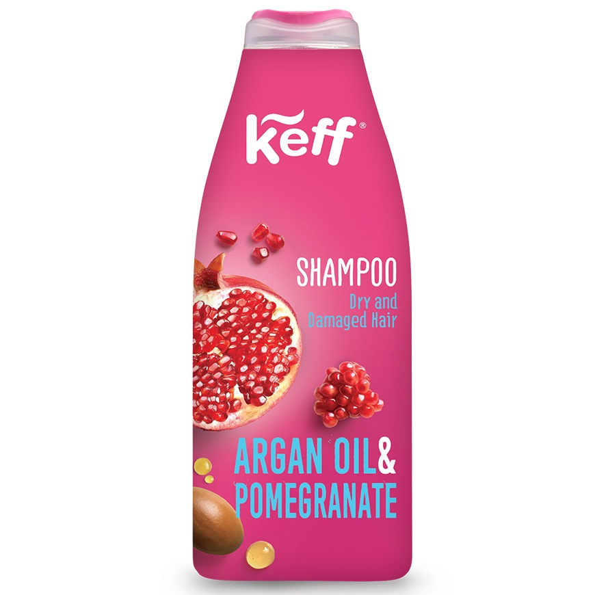 Sampon pentru par uscat si deteriorat Pomegranate & Argan Oil, 500 ml, Keff