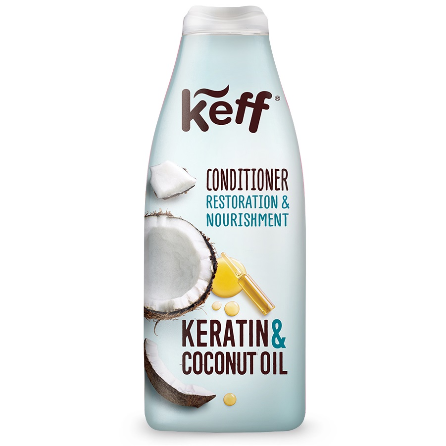 Balsam pentru repararea si hranirea parului Keratin & Coconut Oil, 500 ml, Keff
