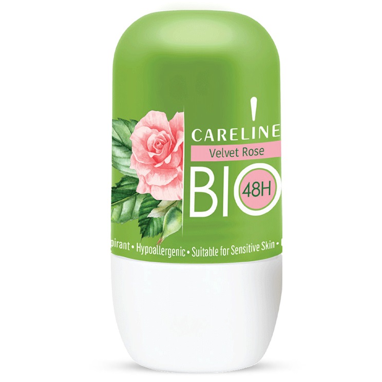 Deodorant anti-perspirant roll-on Velvet Rose, 75 ml, Careline
