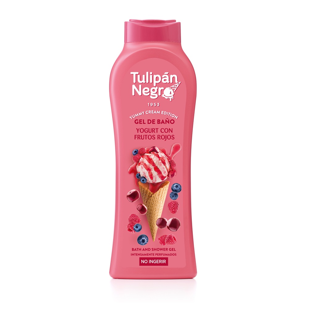 Gel de dus Yogurt Con Frutos Rojos, 650 ml, Tulipan Negro