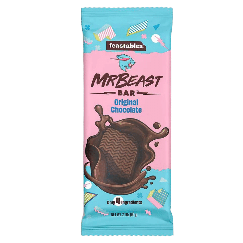 Ciocolata neagra Original Mr Beast, 60 g, Feastables