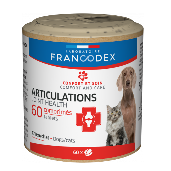 Supliment pentru sanatatea articulatiilor la caini si pisici, 60 tablete, Francodex