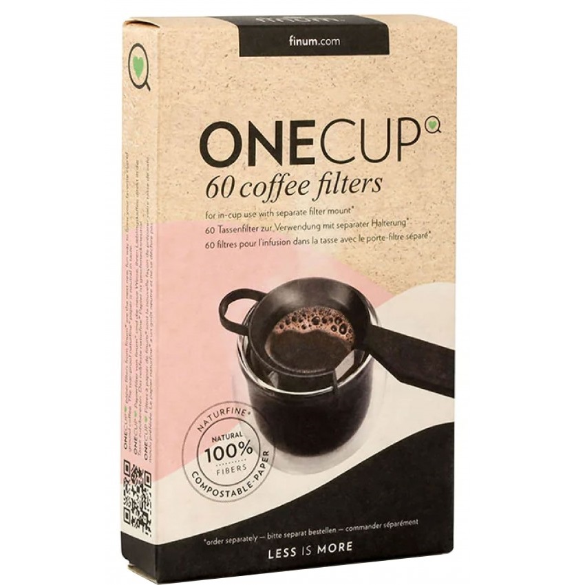Filtre pentru cafea Onecup, 60 bucati, Finum