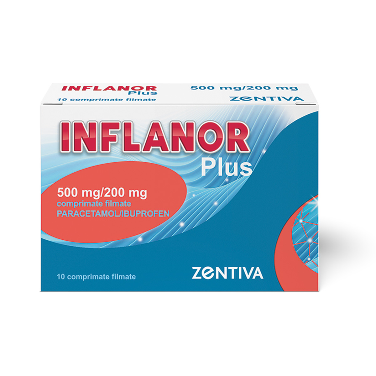 Inflanor Plus, 500 mg/200 mg, 10 comprimate filmate, Zentiva