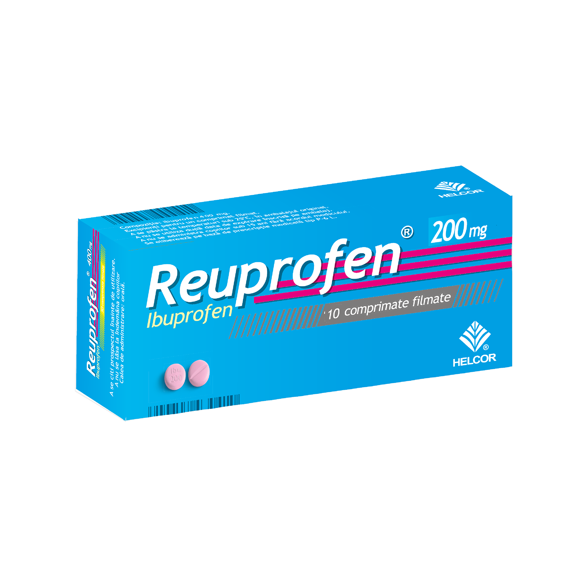Reuprofen, 200 mg, 10 comprimate, Helcor