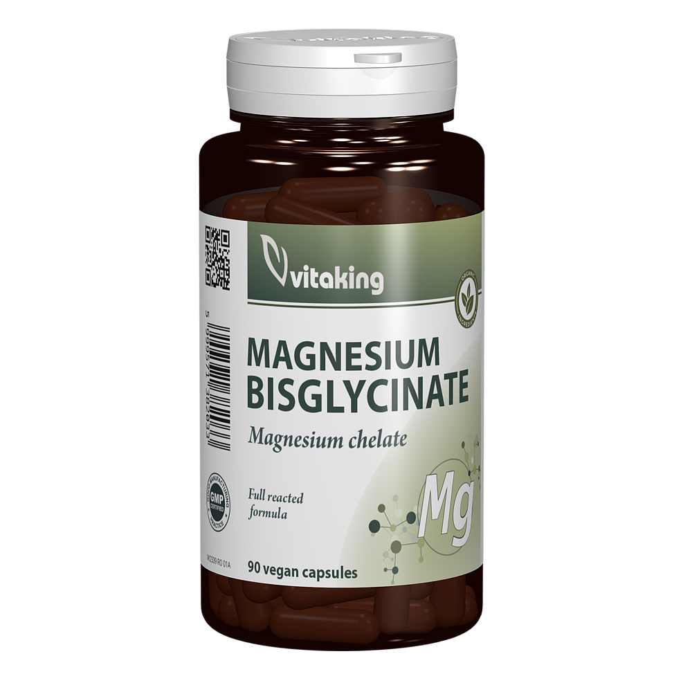 Bisglicinat de magneziu, 90 capsule, Vitaking