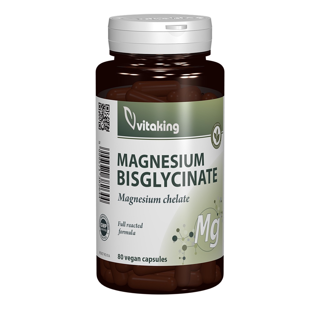 Bisglicinat de magneziu, 80 capsule, Vitaking
