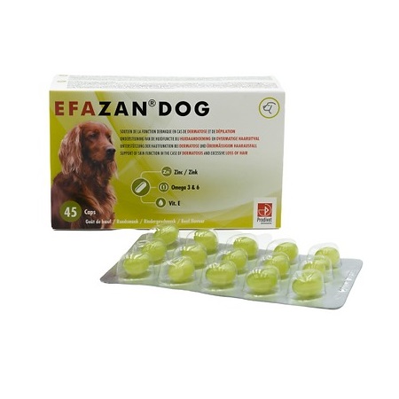 Furaj complementar pentru sustinerea functiei pielii la caini Efazan Dog, 45 capsule, Prodivet