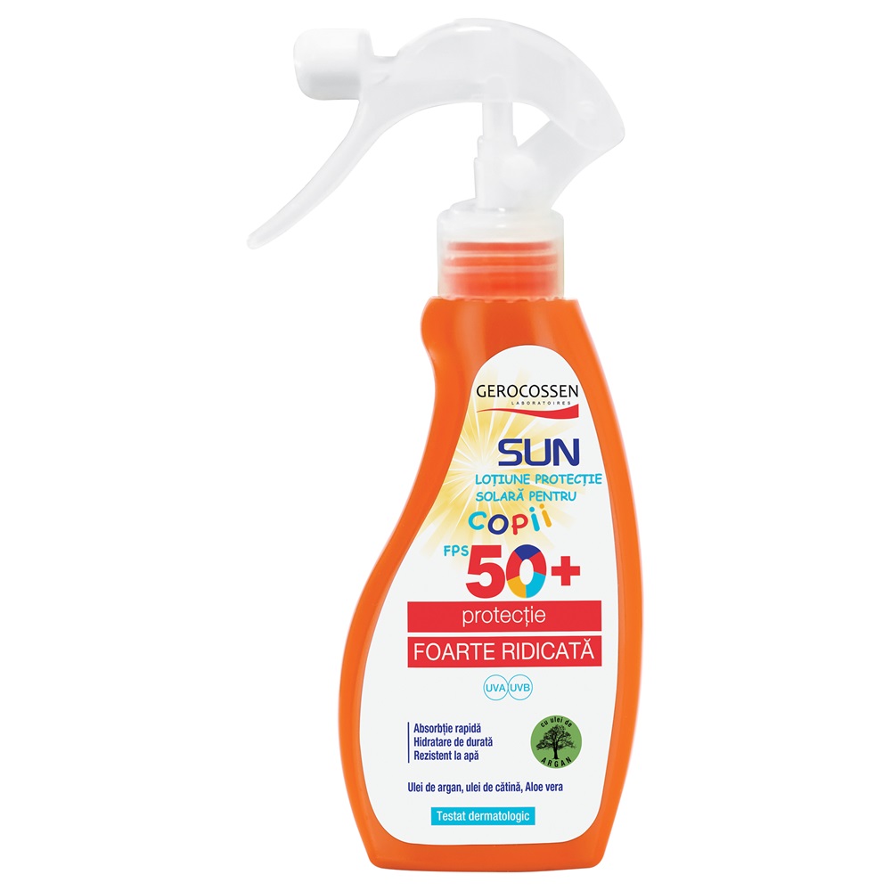 Spray cu protectie solara SPF 50+ pentru copii Sun, 200 ml, Gerocossen
