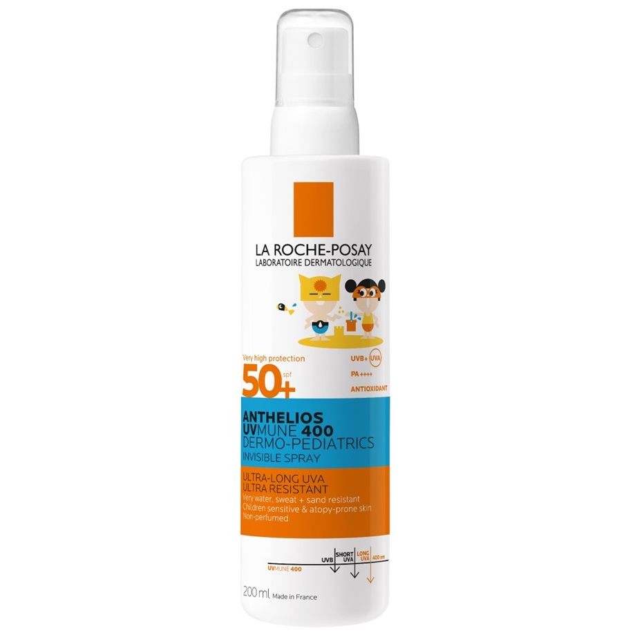 Spray invizibil de corp cu protectie solara SPF 50+ Anthelios UVMune 400 Dermo-Pediatrics, 200 ml, La Roche-Posay