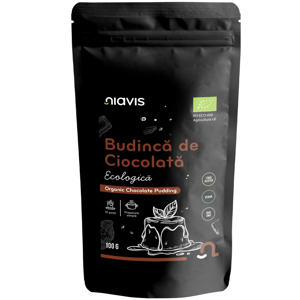 Budinca de ciocolata Bio fara gluten, 100 g, Niavis