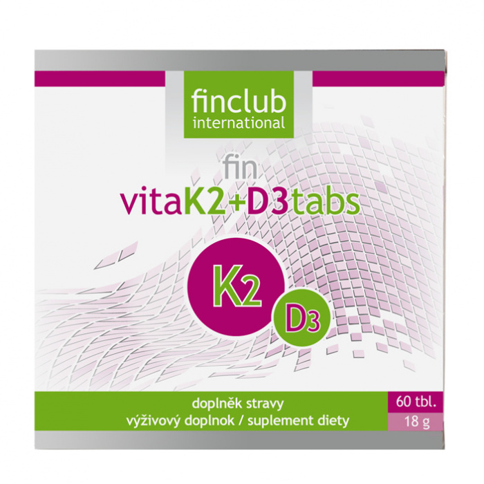 Fin VitaK2+D3tabs, 60 tablete, Finclub