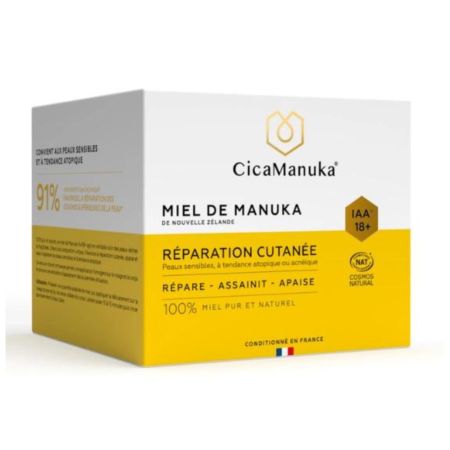 Crema reparatoare pentru piele cu 100% miere de Manuka IAA18+, ecologica, 150 ml, CicaManuka