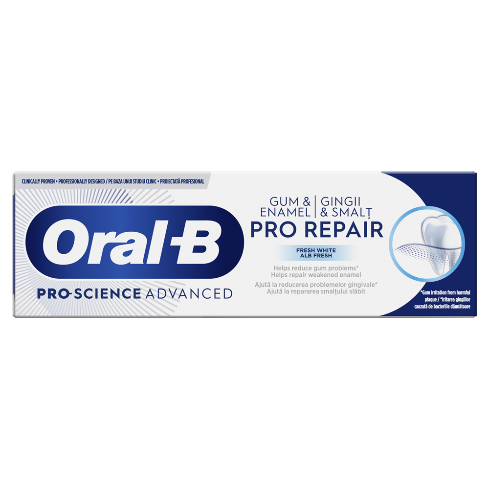 Pasta de dinti Advanced Gum & Enamel Pro-Repair Fresh White, 75 ml, Oral-B