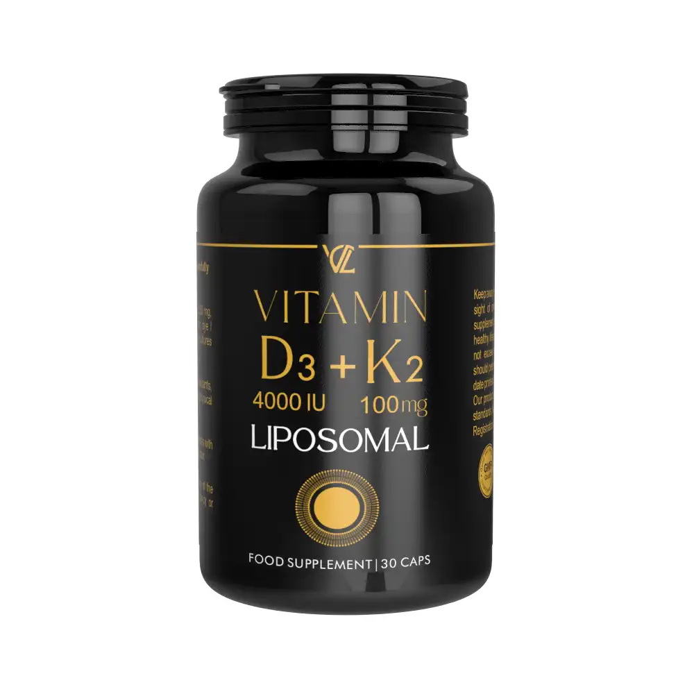 Vitamina D3 4000 UI si K2 100 mcg  Liposomale, 30 capsule vegetale, Vio Nutri Lab