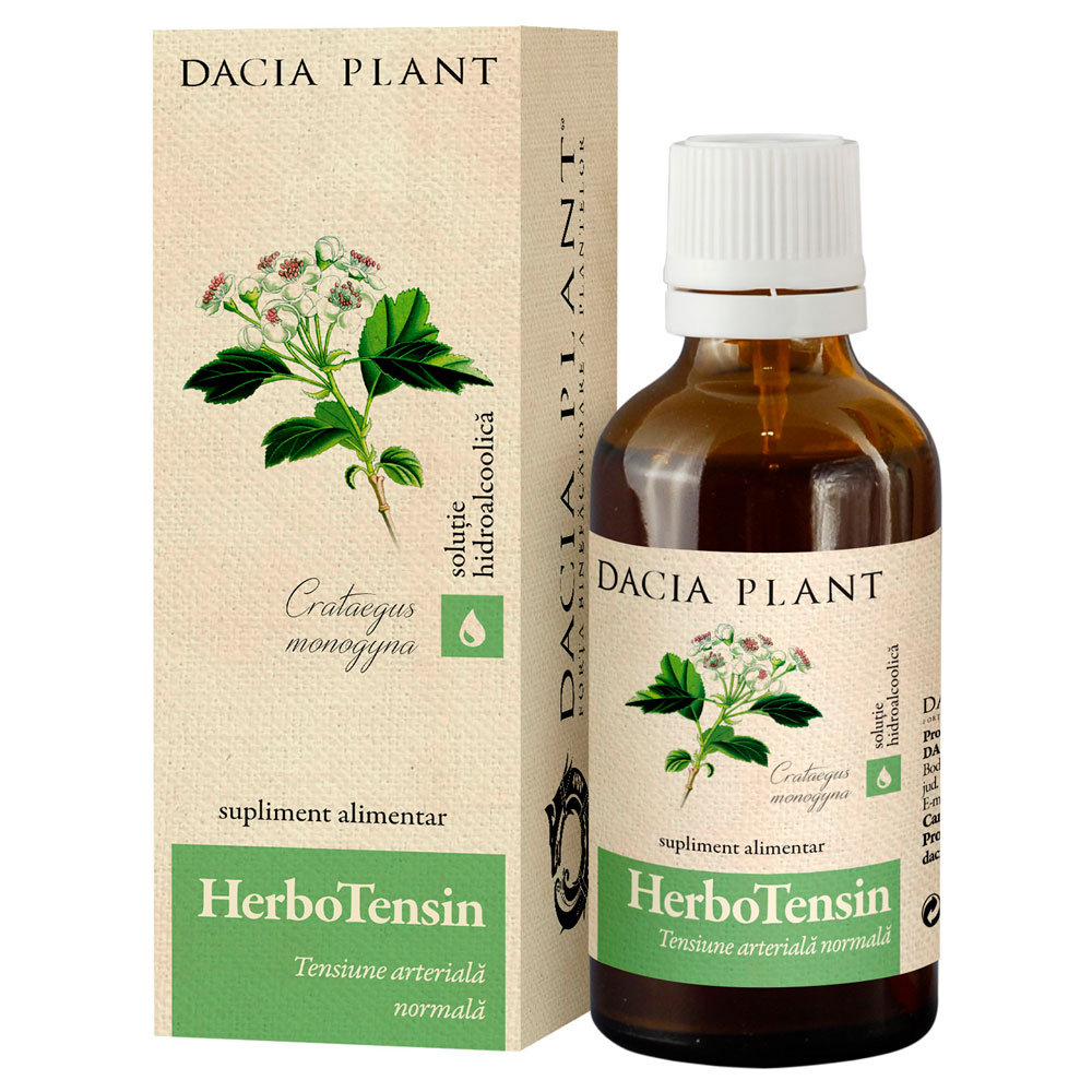 HerboTensin tinctura (Reglator al tensiunii), 50 ml, Dacia Plant