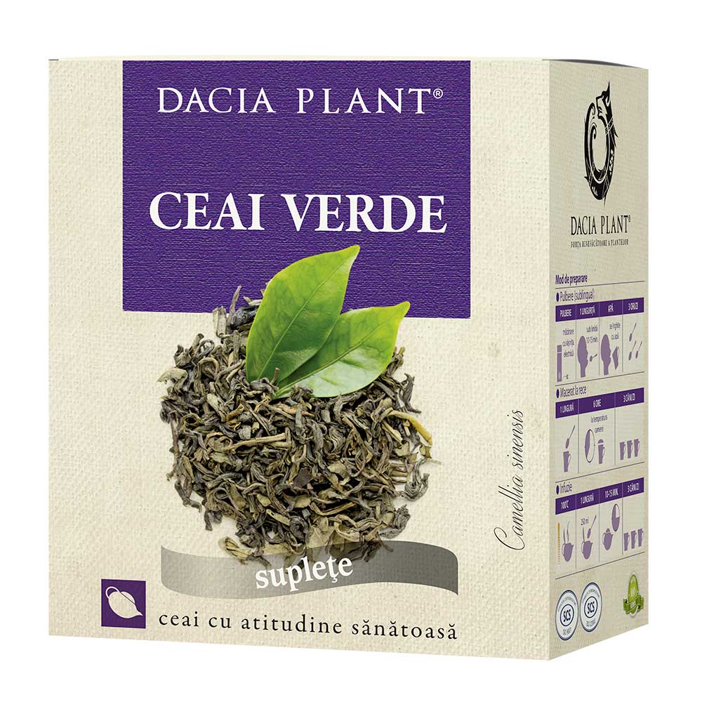 Ceai verde, 50 g, Dacia Plant